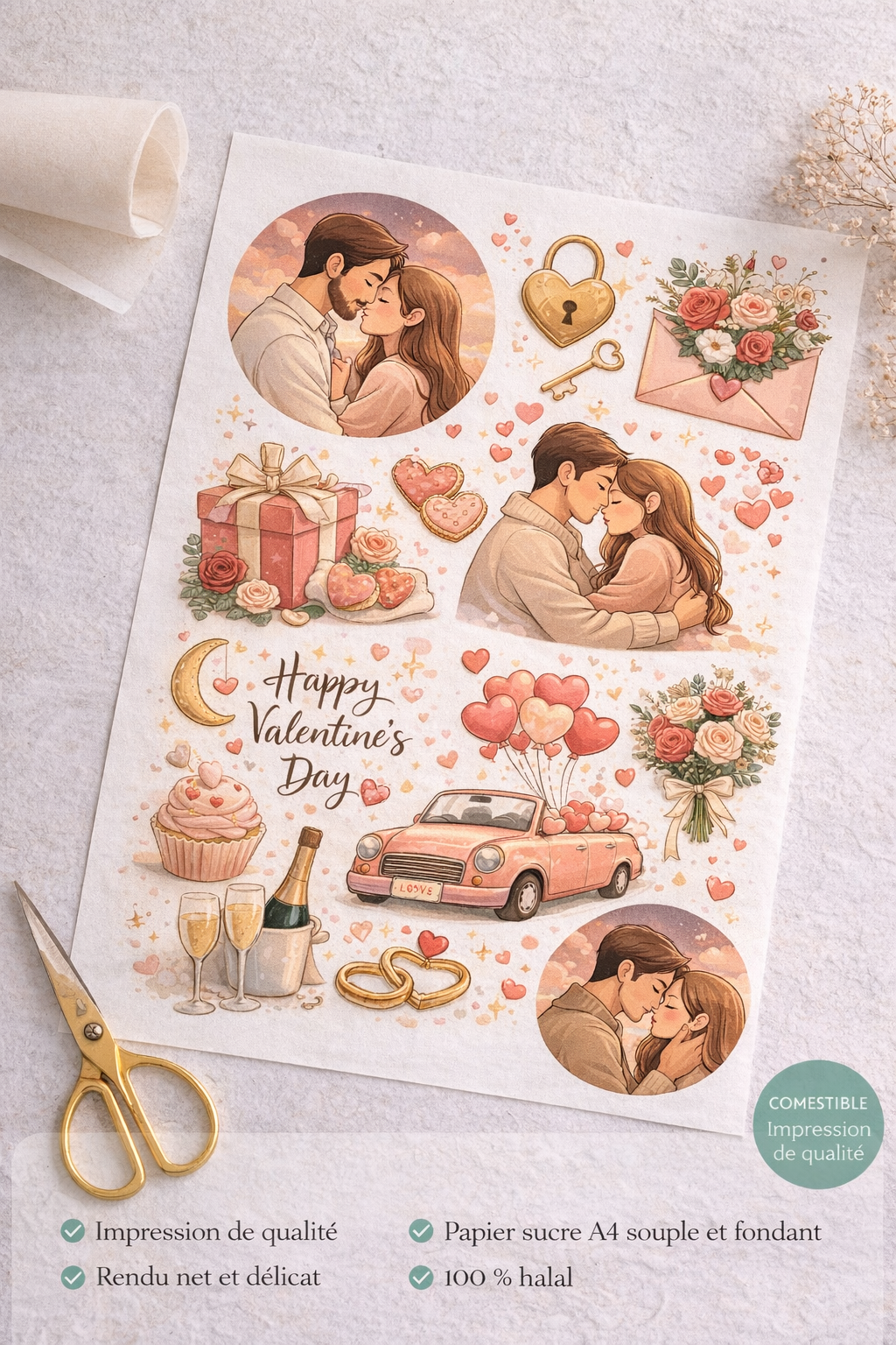 Feuille alimentaire Sucre (A4) - Ajouter votre pièce jointe