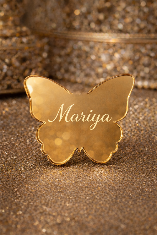 Lot 10 Étiquettes personnalisées - Papillon