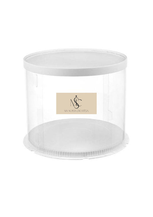 Boite Layer Cake Ronde Blanche 22x24cm