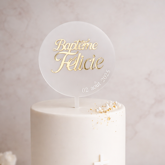 Topper Baptême