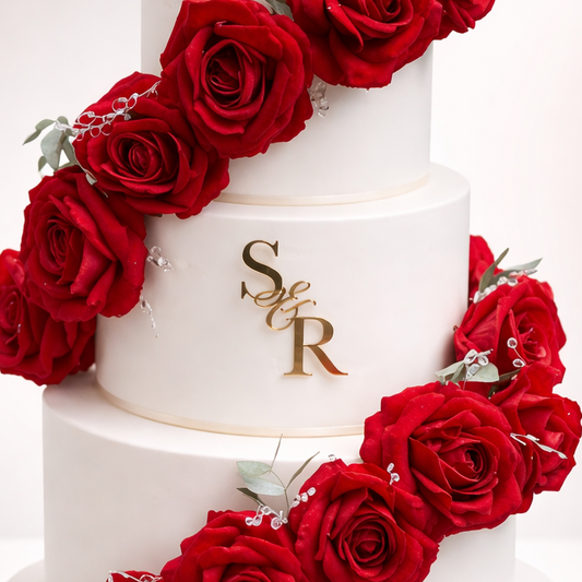 Face ou Cake Topper - INITIALES MARIAGE