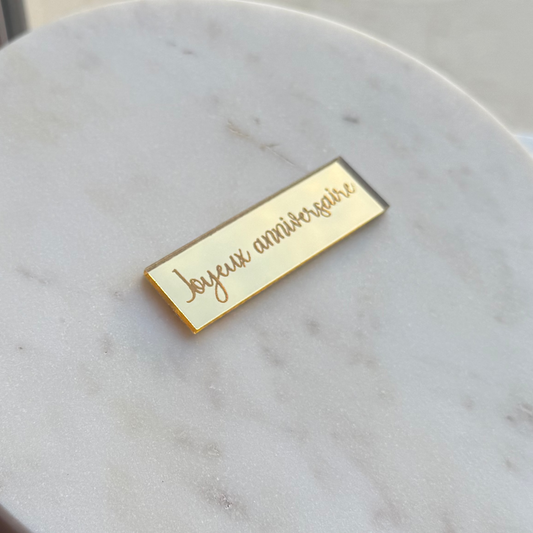 Joyeux anniversaire - plaque gravée